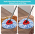 4 Pack Spin Mop Replacement Heads Compatible for Oceda RinseClean 2-Tank System,Included 1 Mop Base,Microfiber Spin Mop Head Refills,Easy Cleaning...