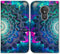 Case for Moto G7 Power/Moto G7 Supra, Mandala Flower Space Leather Flip Case Wallet Cover with Card Slot Holder Kickstand for Motorola Moto G7 Pow...