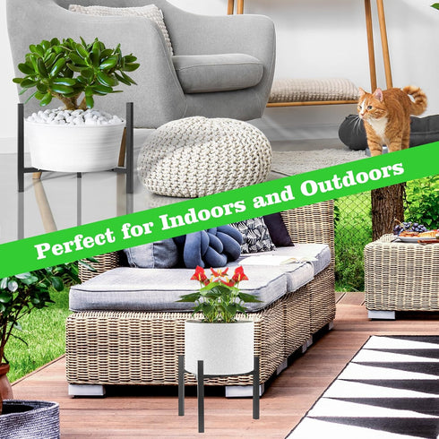 Airpark Plant Stand Indoor Adjustable, Metal Modern Plant Stand, Heavy Duty Stable Plant Pot Flower Holder Indoor Outdoor Corner, Fit 8 9 10 11 12...