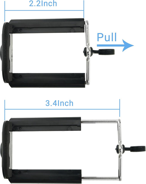 Tripod Kit - Universal Adjustable Including Tripod/Universal Phone Holder/Velvet Phone Bag/Microfiber Cleaning Cloth - Suitable for iPhone, Samsun...