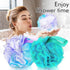 2Pcs Shower Loofahs Bath Sponges, 60g Large Soft Nylon Mesh Puff Balls for Body Wash, Exfoliating Body and Back Scrubber Pouf, Bathing Accessories...
