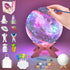 SHINECLOUD Hand Drawn Moon Lamp Cool Arts & Crafts Kit Creative Decorative Light DIY Globe Lamp with Remote Control/Smart Touch Sensor/Wooden Stan...