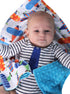 Unisex Baby Reversible Minky Dot Stroller Blanket (Choose Color) (Airplane/Turquoise)...