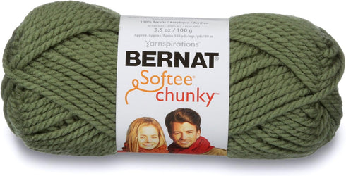 Bernat Softee Chunky Yarn, 3.5 Oz, Gauge 6 Super Bulky, Forest...