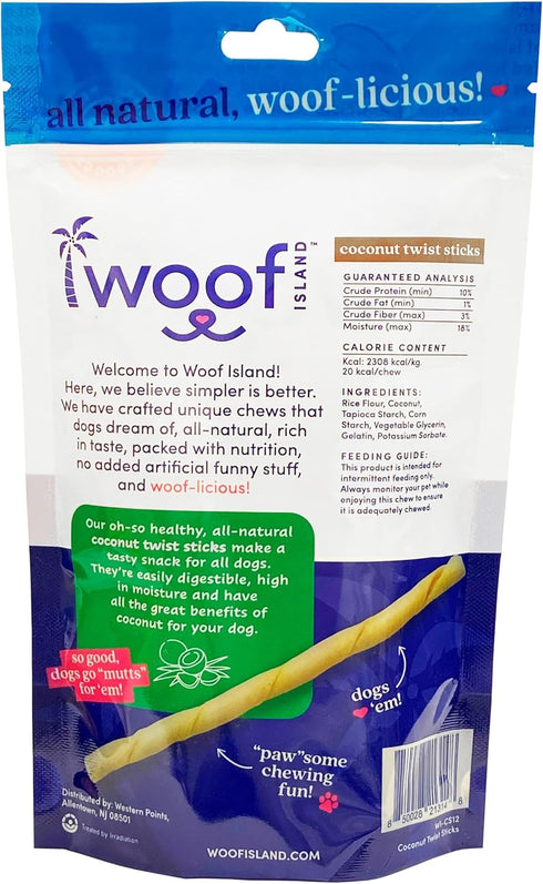 5" Coconut Dog Chews - Premium, All Natural Coconut Dog Treats - Healthy Puppy Treats & Vitamin Rich Rawhide Free Dog Chews - (Original - 2 Pack)...