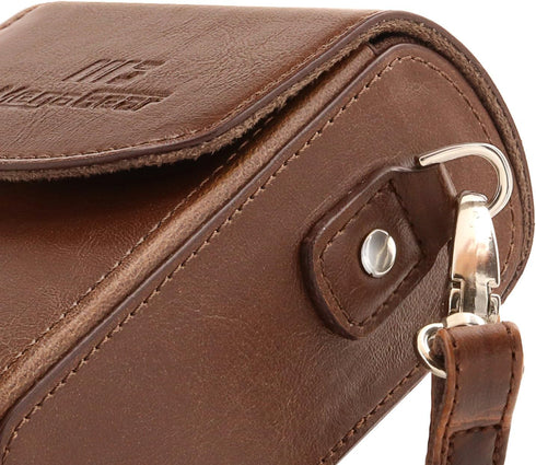 MegaGear Panasonic Lumix DC-ZS200, TZ200, Leica C-Lux Leather Camera Case with Strap - Dark Brown...