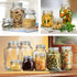 Bormioli Rocco Fido Wide Mouth Glass Jar with Airtight Gasket Clamp Lid for Canning and Food Storage, Clear Top, 101.5 oz....