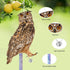 Owls to Keep Birds Away, 4 Pack Fake Owls with Reflective Tape for Garden Tree, Bird Scare Reflective Hanging Decoration to Keep Birds Pigeon from...