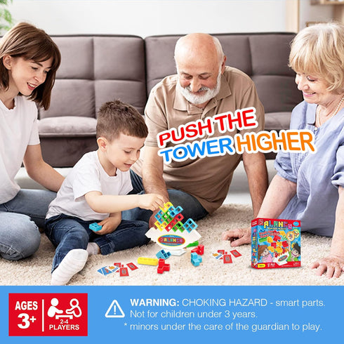 iYuePeng Board Games for Kids & Adults Tetra Tower Balance Stacking Toys Perfect for Family Games, Parties, Travel...
