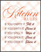 Posterizer 1 pcs-Retro Kitchen Rules Wall Art-Quotes- Gifts for Women- Decor for Kitchens- unframed wall art...