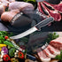 DELFINA Curved Breaking Knife 8 inch W/Sheath & SoftGrip Handle, Butcher Breaking Knife For Meat Cutting, High Carbon Japanese Steel ?8 inch?...