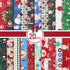 Christmas Fabric Bundles, 20 Pcs Different Pattern Christmas Quilting Fabric, Fabric Squares with Snowman and Santa Christmas Cotton Fabric Sewing...