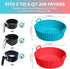 2 Pcs Air Fryer Silicone Liners | Air Fryer Liners with Handle | Silicone Air Fryer Liners Reusable | Air Fryer Basket | Air Fryer Accessories | 8...