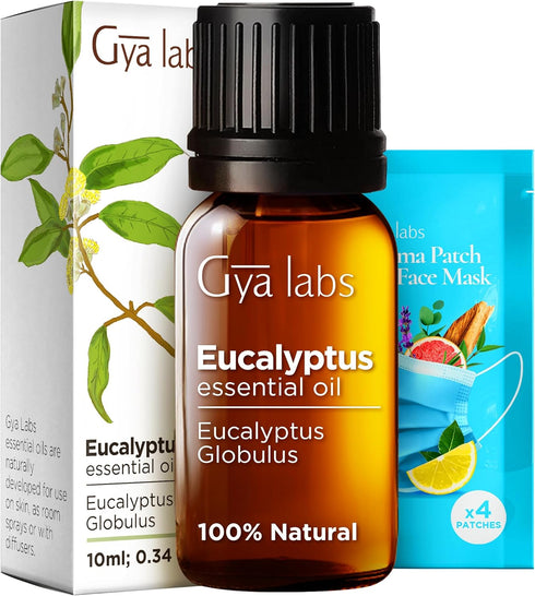 Gya Labs Eucalyptus Essential Oil for Diffuser - 0.34 Fl Oz - 100% Pure Natural Eucalyptus Oil for Skin, Humidifier, Candle Making & Aromatherapy ...
