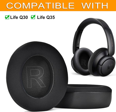 Life Q30 Q35 Cooling Gel Earpads Replacement Cover Cushions Compatible with Anker Soundcore Life Q30 / Q35 BT Headphones,High-Density Noise Isolat...