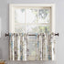No. 918 Hoot Owl Print Semi-Sheer Rod Pocket Kitchen Curtain Tier Pair, 56" x 24", Mocha...