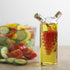 Fox Run 7050 Run Grape Motif Oil and Vinegar Cruet Dispenser Bottle, Clear Borosilicate Glass...