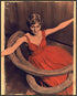 Posterizer 1 pcs-vintage photograph of woman with python 3-Retro Art-Art for Animal Lovers-Gift for Men Women Entrepreneur Teens - unframed wall a...