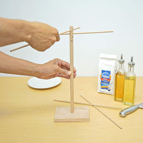 Wooden Pasta Drying Rack – Collapsible Pasta Dryer, Hanging Rack for Pasta Machine & Maker, Kitchen Gift Idea...