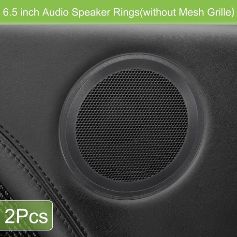 ACROPIX Universal 6.5" Subwoofer Speaker Rings Cover Spacers Speaker Audio Decorative Circle without Mesh Grille ABS Black - Pack of 2......