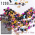 120g Random Glass Beads Kit for Jewelry Making, 6-10mm Round Crystal Glass Beads for Bracelet Making (Dark)...
