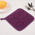 100% Cotton Kitchen Everyday Basic Terry Pot Holder Heat Resistant Coaster Potholder for Cooking and Baking Set of 5 Grape...