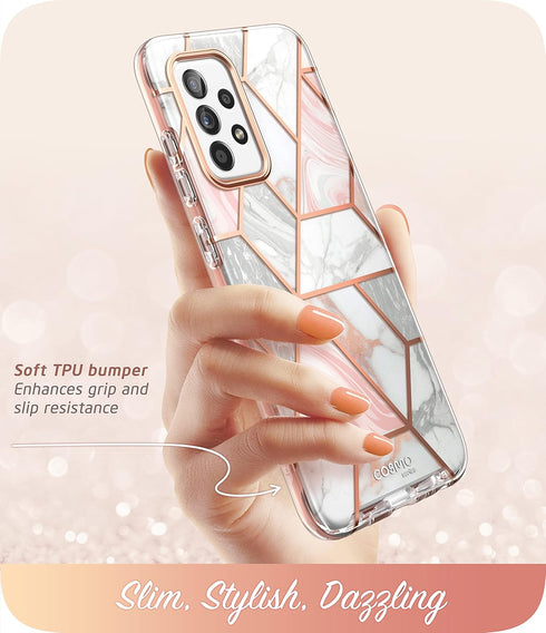 i-Blason Cosmo Protective Case for 6.5-Inch Samsung Galaxy A53 5G (2022), Marble Pink...