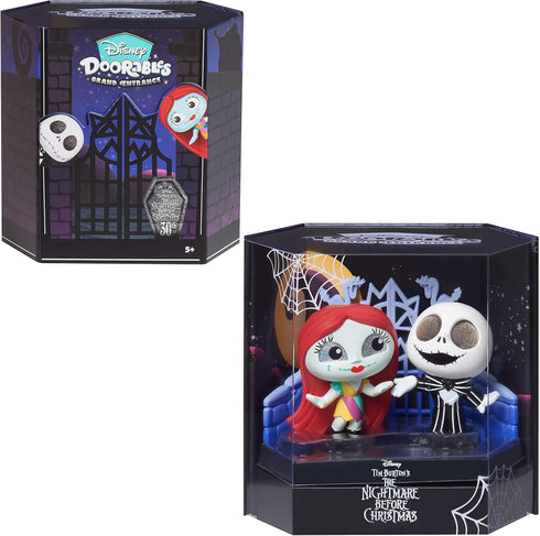 DOORABLES Disney Grand Entrance 3-inch Collectible Figures Jack Skellington and Sally, Kids Toys for Ages 5 Up, Amazon Exclusive by Just Play...