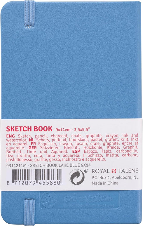 Royal Talens T9314-211M 441807 Talens Art Creation Sketchbook Drawing Planner 3.5 x 5.5 inches (9 x 14 cm), Lake Blue...