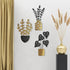 Americanflat Three Metal Plants Wall Décor Set - 6.25x10 Plants as Outdoor Metal Wall Art Decorations - Modern Style Wall Hanging Décor for Patio,...