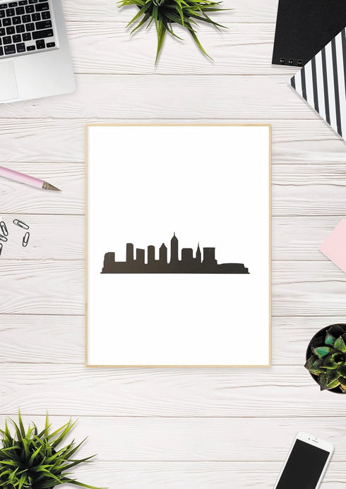 City of Cleveland Skyline Downtown Custom Stencil, Reusable & Sturdy, 11" x 8.5" for Art, Crafts & DIY Projects...