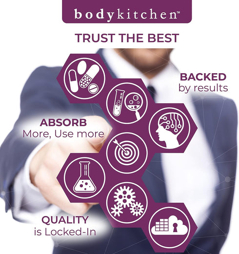 Body Kitchen Collagen and 250 mg Elastin Supplement to Aid Signs of Aging, Support Skin Health & Elasticity, Fewer Wrinkles, Unflavored Powder, Ta...