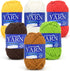 6 Pack Beginners Crochet Yarn Brown Green Red White Cotton Crochet Yarn for Crocheting Knitting Beginners with Easy-to-See Stitches Mini Crochet Y...