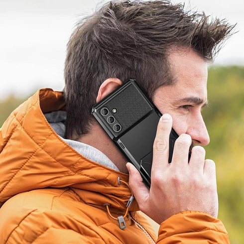 Vofolen for Galaxy A13 Case Wallet Cover 4-Card Credit Card Holder ID Slot Scratch Resistant Dual Layer Hybrid Protective Hard Shell Rugged TPU Bu...