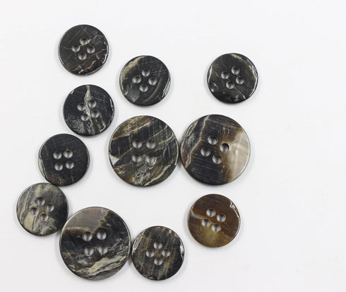14 Piece Smoke Mother of Pearl Blazer & Suits Button Set - Smoke Grey - for Blazer, Sport Coat, Uniform, Jacket(Natural Color)...