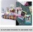 Protective Case for Fujifilm Instax Mini 12 Instant Camera, PU Camera Case with 64 Pocket Mini Photo Album, Cute Camera Strap, Photo Border Sticke...
