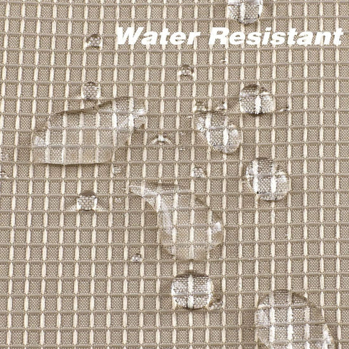 Valea Home Waffle Woven Textured Valance Curtains for Bathroom Water Repellent Window Covering Short Curtain, Taupe, 60 x16 inches, 1 Panel...