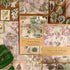 200 Pieces Vintage Scrapbook Supplies Pack, Vintage Nature Plant Flower Scrapbook Paper Art Journaling Kit for Bullet Journals Planners Collage De...