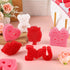 12 Pcs Valentine's Day Cleaning Sponges Cute Kitchen Scrub Sponges Heart Lip Bear Rose Sponge Temperature Sensitive Non Scratch Household Cleaning...