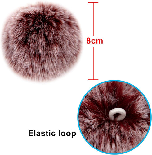 BQTQ 26 Pieces Faux Fur Pom Poms DIY Fluffy Faux Fur Pom Pom with Elastic Buckle for Bag Accessories Gloves Scarf Key Ring (13 Colours)...