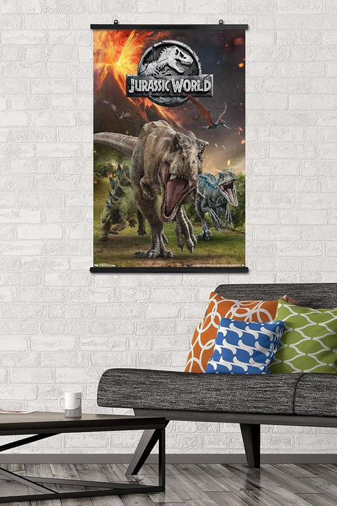 Trends International Jurassic World: Fallen Kingdom - Group Wall Poster, 34L x 22.4W, Premium Poster & Clip Bundle...