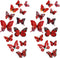24PCS Butterfly Wall Decals Removable 3D Butterflies Decor for Wall Sticker Mural Stickers Home Decoration Kids Room Bedroom Decor (Double Layer-R...