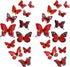 24PCS Butterfly Wall Decals Removable 3D Butterflies Decor for Wall Sticker Mural Stickers Home Decoration Kids Room Bedroom Decor (Double Layer-R...