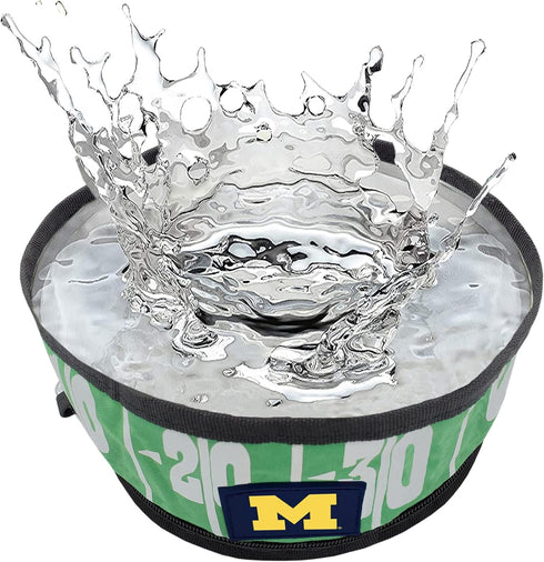 NCAA Michigan Wolverines Pets First Collapsible Dog Travel Bowl Set, 2 Pack Food and Water Bowls for Dogs, Best Portable & Lightweight Leak-Proof ...