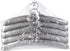 Grey Satin Padded Sweater Hangers 5 Pack, Blouse Hanger with Thick & Soft Foam for Bridal Wedding Dress Lingerie, Smooth Silk Covered Shirt Hanger...