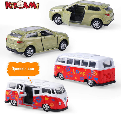 Die-cast Metal Toy Cars Set of 5, Openable Doors, Pull Back Cars Ambulance, Gift Pack for Kids (Official Car ?)...