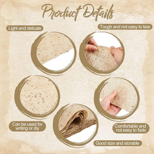 60 Pcs Mulberry Paper Craft Paper Handmade Paper Decoupage Paper Calligraphy Papers Sheet DIY Painting Papers for Scrapbook Decoupage Drawing Writ...