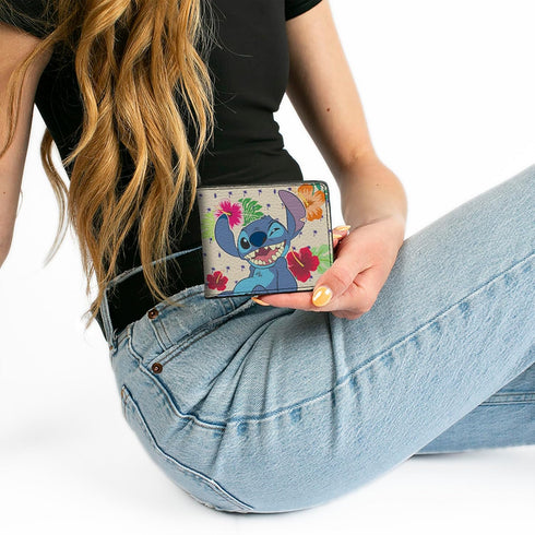 Buckle-Down Men's Stitch Winking Pose + Ohana Means Family/Tropical Icons, Multicolor, Standard Size...