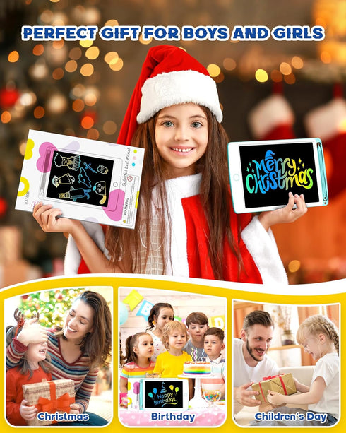 bravokids Kids Toys LCD Writing Tablet for Kids, 8.5 Inch Colorful Doodle Board Drawing Tablet Pad Erasable, Toddler Learning Toys Birthday for Bo...