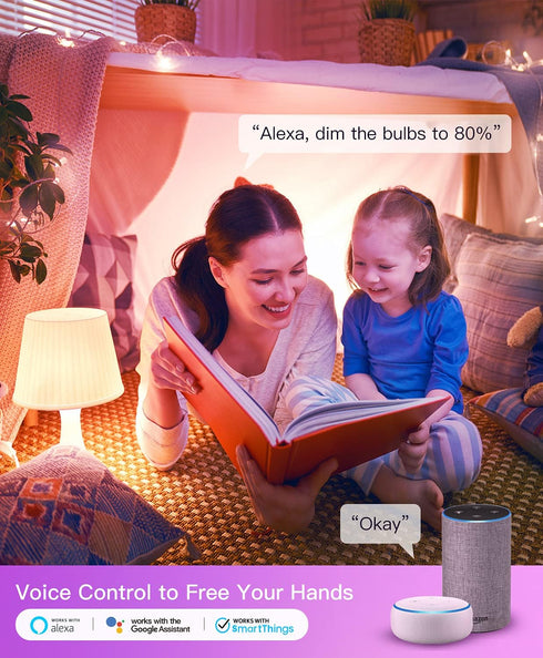 TREATLIFE Smart Light Bulbs, UL Certified WiFi Bluetooth Color Changing Light Bulb, A19 Smart Bulb Works with Alexa & Google Home, 60W Equivalent ...